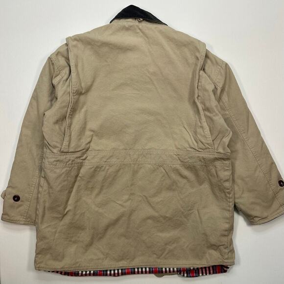 Blair Tan Twill and Corduroy Barn Jacket with Plaid Lining Size Medium - Picture 6 of 8